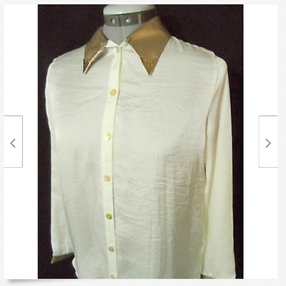 Nwt TEA N ROSE Satin Western Shirts button up top - Picture 3 of 8